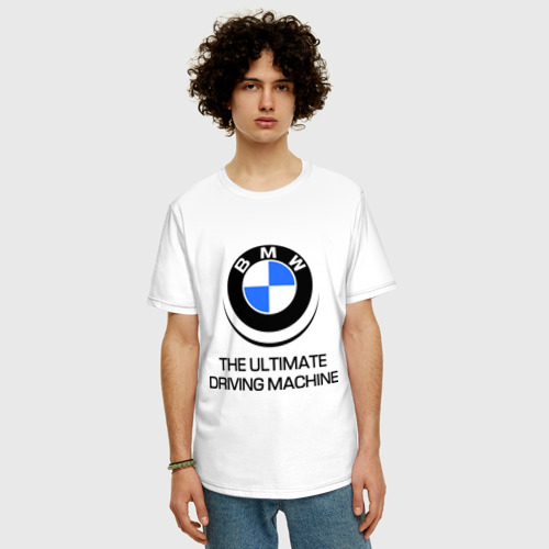 Мужская футболка хлопок Oversize BMW Driving Machine - фото 3