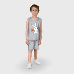 Детская пижама с шортами хлопок Зайка с морковкой - фото 2