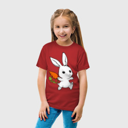 Детская футболка хлопок Зайка с морковкой - фото 2