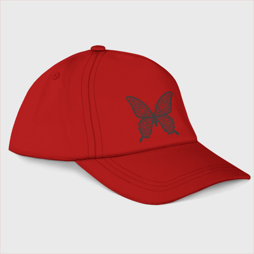 Бейсболка Бабочка с кружевными крыльями, цвет красный