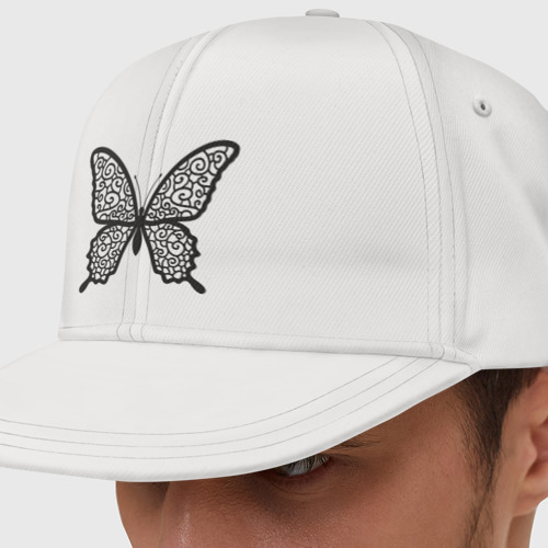 Кепка снепбек с прямым козырьком Бабочка с кружевными крыльями