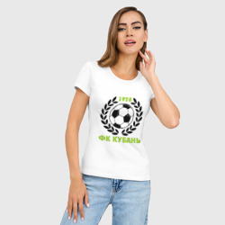 Женская футболка хлопок Slim ФК Кубань - фото 2