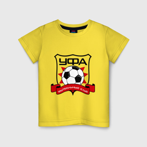 Детская футболка хлопок ФК Уфа, цвет желтый