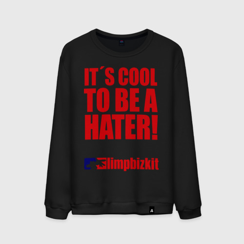 Мужской свитшот хлопок It`s cool to be a hater, цвет черный