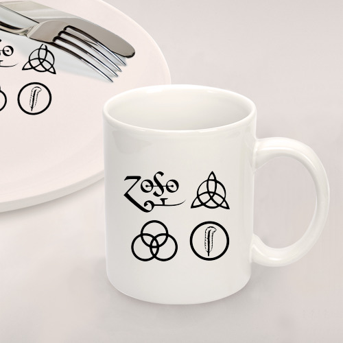 Набор: тарелка + кружка Led Zeppelin simbols - фото 2