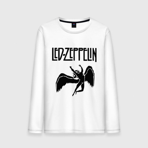 Мужской лонгслив хлопок Led Zeppelin, цвет белый