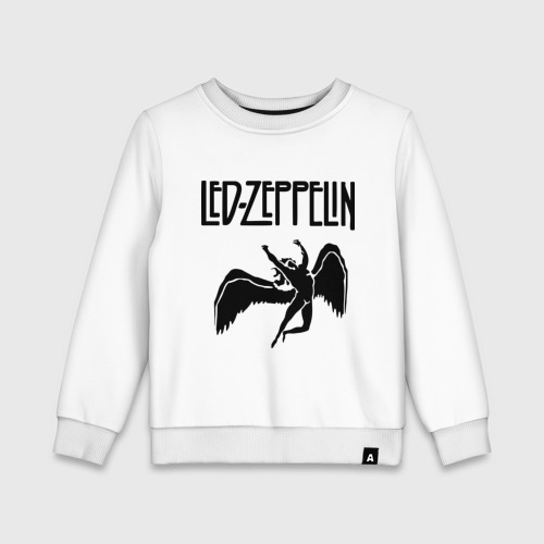 Детский свитшот хлопок Led Zeppelin, цвет белый