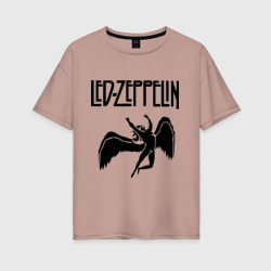 Женская футболка хлопок Oversize Led Zeppelin