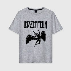 Женская футболка хлопок Oversize Led Zeppelin