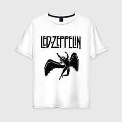 Женская футболка хлопок Oversize Led Zeppelin