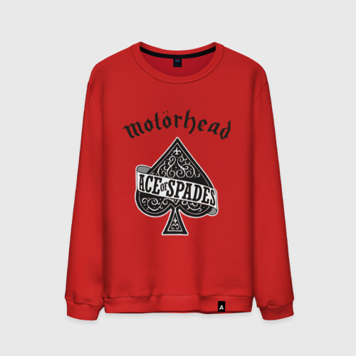 Мужской свитшот хлопок Motorhead ace of spades, цвет красный