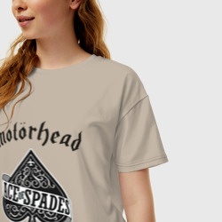 Женская футболка хлопок Oversize Motorhead ace of spades - фото 2