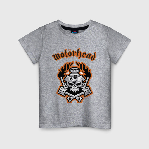 Детская футболка хлопок Motorhead, цвет меланж