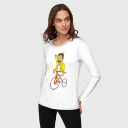 Женский лонгслив хлопок Фредди на велосипеде - фото 2