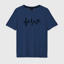 Мужская футболка хлопок Oversize Heartbeatmusic