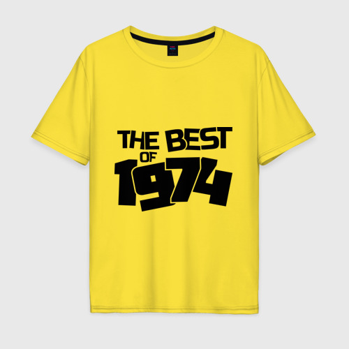 Мужская футболка хлопок Oversize The best of 1974, цвет желтый