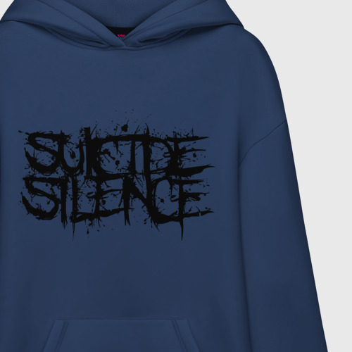 Худи SuperOversize хлопок Suicide Silence, цвет темно-синий - фото 3