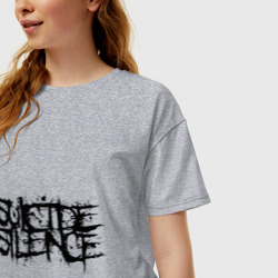 Женская футболка хлопок Oversize Suicide Silence - фото 2