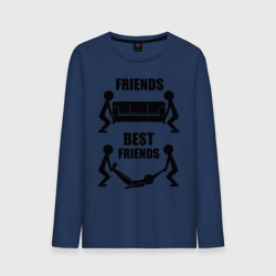 Мужской лонгслив хлопок Best friends