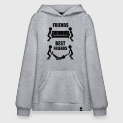 Худи SuperOversize хлопок Best friends