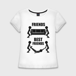 Женская футболка хлопок Slim Best friends