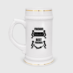 Кружка пивная Best friends