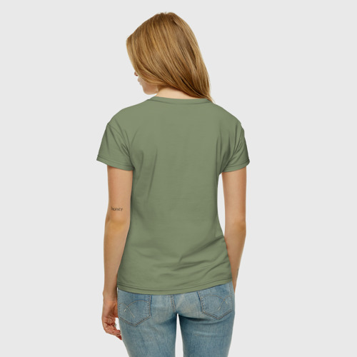 Женская футболка хлопок с принтом Best friends, вид сзади #2
