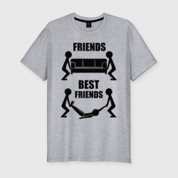 Мужская футболка хлопок Slim Best friends