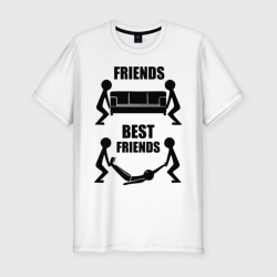 Мужская футболка хлопок Slim Best friends