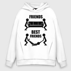 Мужское худи Oversize хлопок Best friends