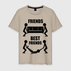 Мужская футболка хлопок Best friends
