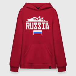 Худи SuperOversize хлопок Россия Флаг