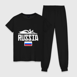 Женская пижама хлопок Россия Флаг