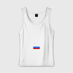 Женская майка хлопок Россия Флаг