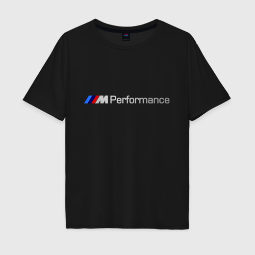 Мужская футболка хлопок Oversize BMW Performance, цвет черный