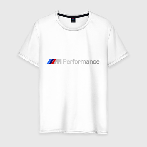 Мужская футболка из хлопка с принтом BMW Performance, вид спереди №1