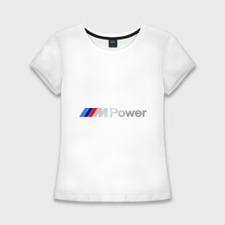 Женская футболка хлопок Slim BMW Power