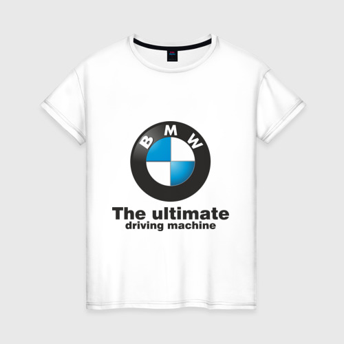 Женская футболка хлопок BMW The ultimate driving machine