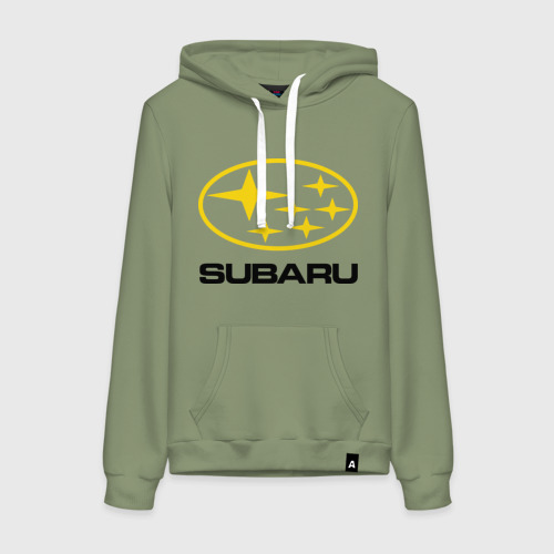 Женская толстовка хлопок Subaru Logo, цвет авокадо