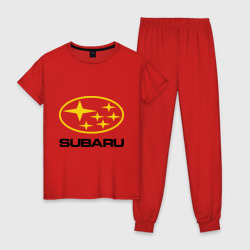Женская пижама хлопок Subaru Logo