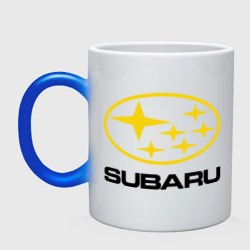 Кружка хамелеон Subaru Logo