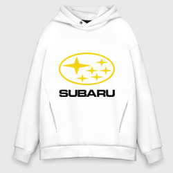 Мужское худи Oversize хлопок Subaru Logo