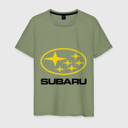 Мужская футболка хлопок Subaru Logo