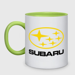 Кружка двухцветная Subaru Logo