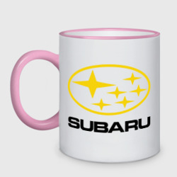 Кружка двухцветная Subaru Logo