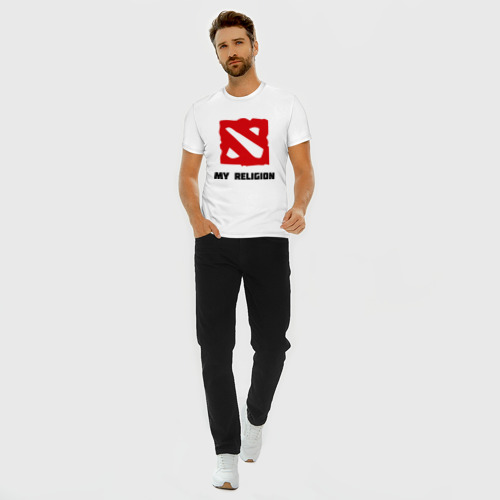 Мужская футболка хлопок Slim Dota2, цвет белый - фото 5