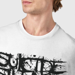Футболка с принтом Suicide Silence для мужчины, вид на модели спереди №4. Цвет основы: белый