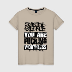 Женская футболка хлопок Suicide Silence