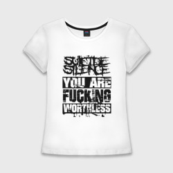 Женская футболка хлопок Slim Suicide Silence