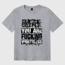 Мужская футболка хлопок Oversize Suicide Silence